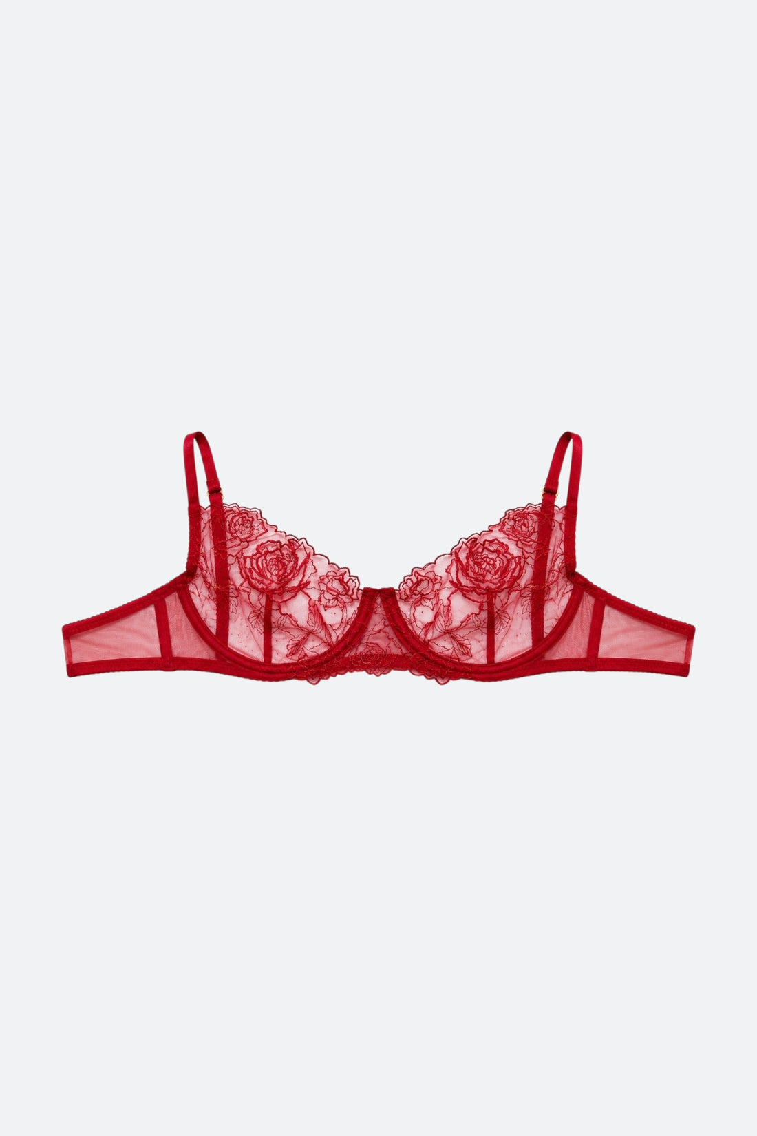 City Angel Sheer Rose Lace Bra
