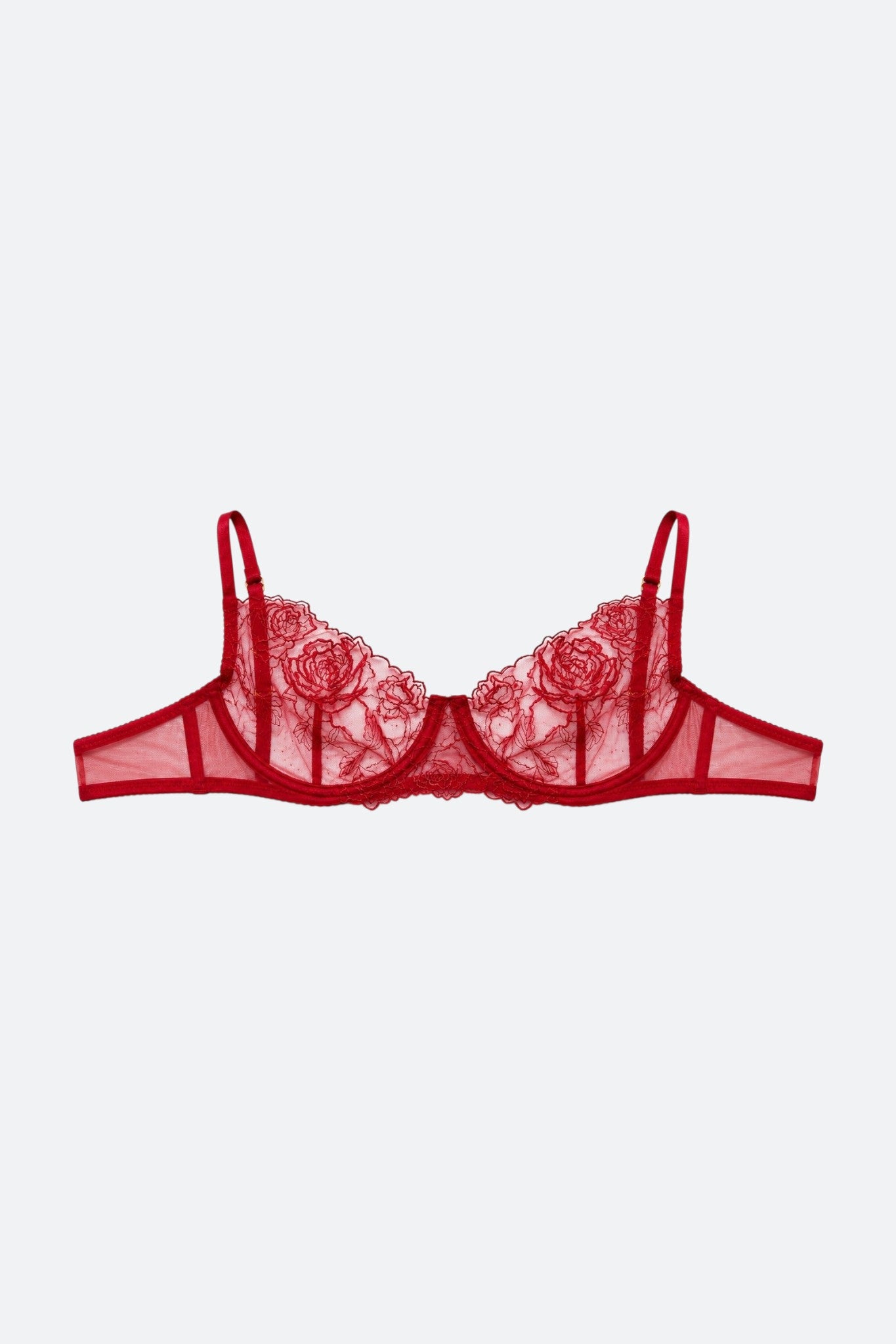 City Angel Sheer Rose Lace Bra