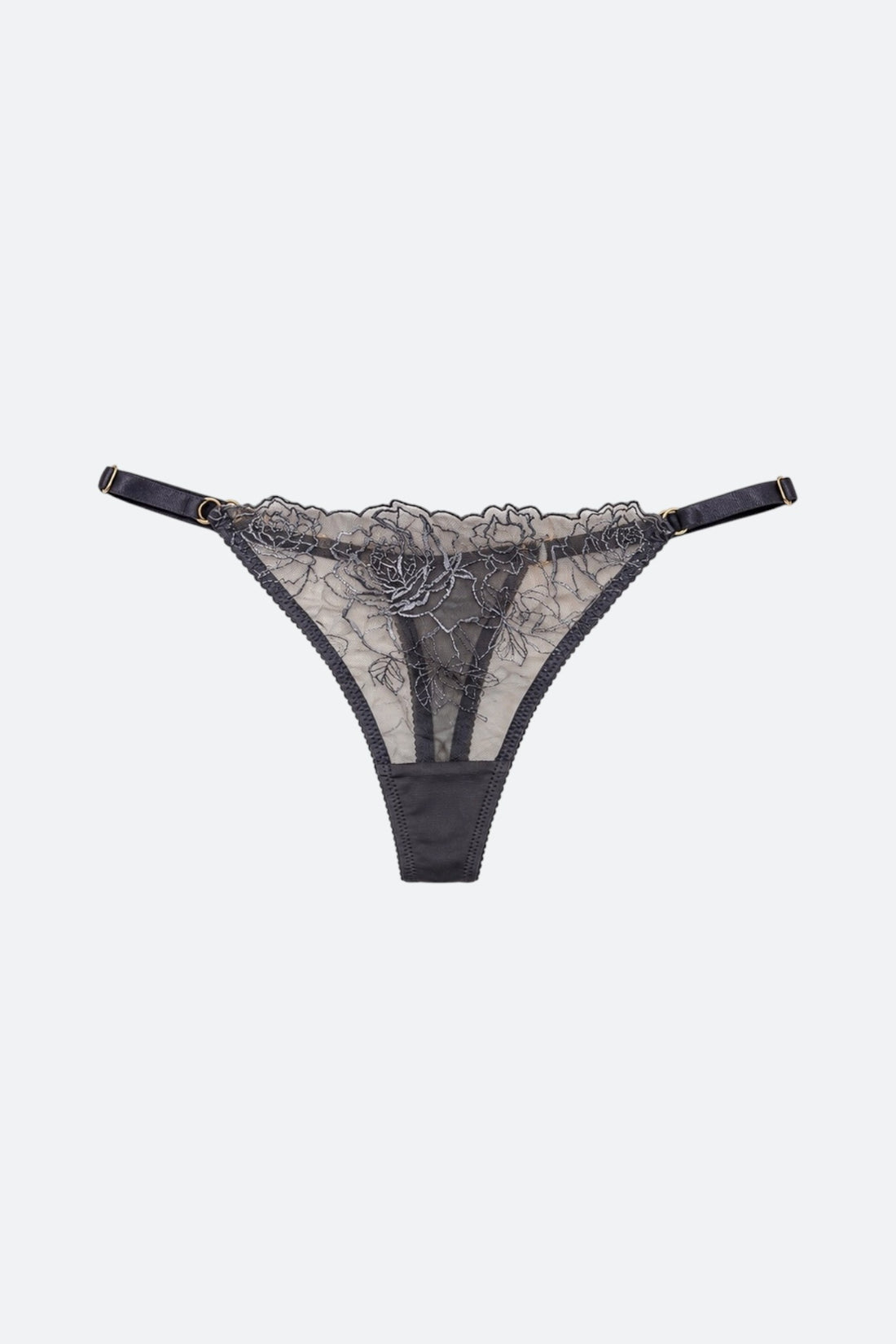 City Angel Sheer Rose Lace Thong